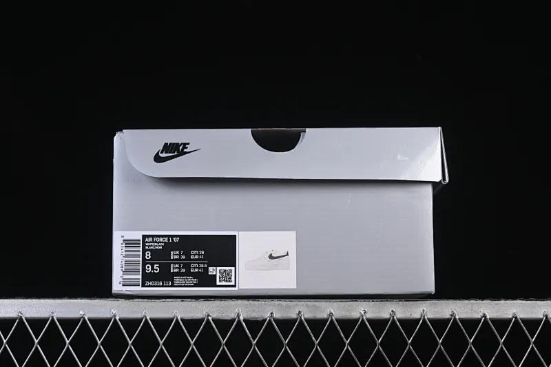 All categories Nk Air Force 1 Air Force series Nk Air Force 1 Low Air Force low top Nike Air Force 1'07 Low Four hooks black and white Air Force 1 low top casual sneakers ZH0316-113